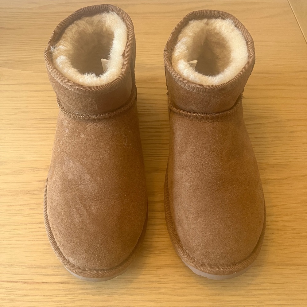 Emu Australia Stinger Micro Women's Shearling Lined Ankle Boots - Chestnut 7 - Picture 4 of 7